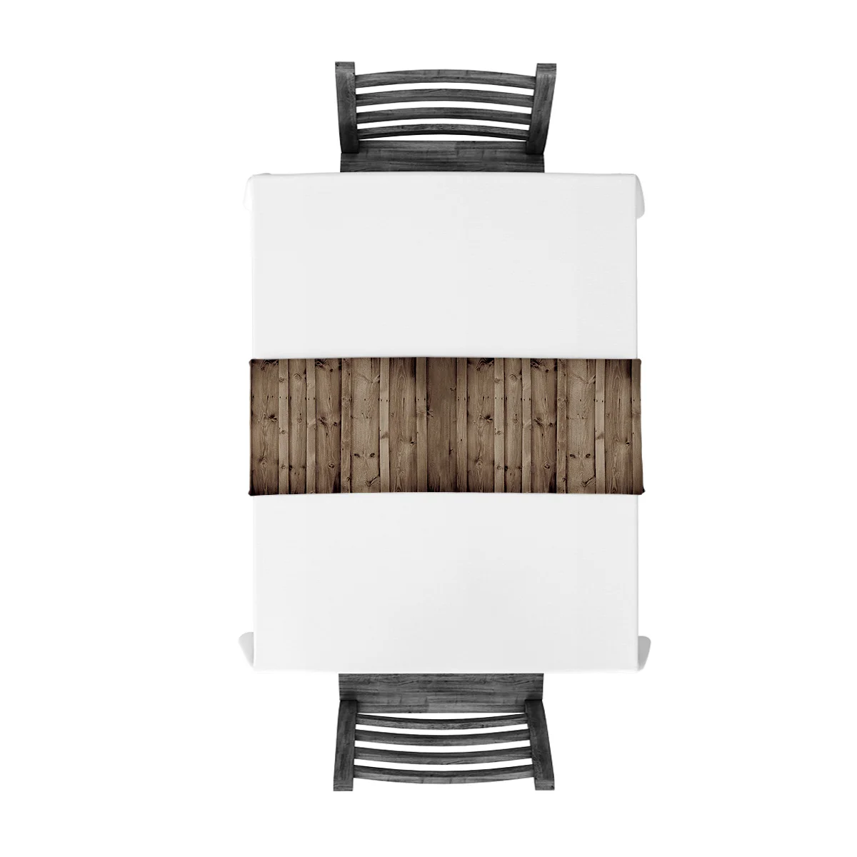 Винтажная коричневая деревянная настольная дорожка с принтом рождественские