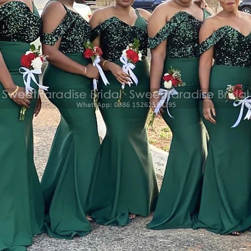 Изумрудно-Зеленая искусственная Русалка на тонких бретельках с открытыми