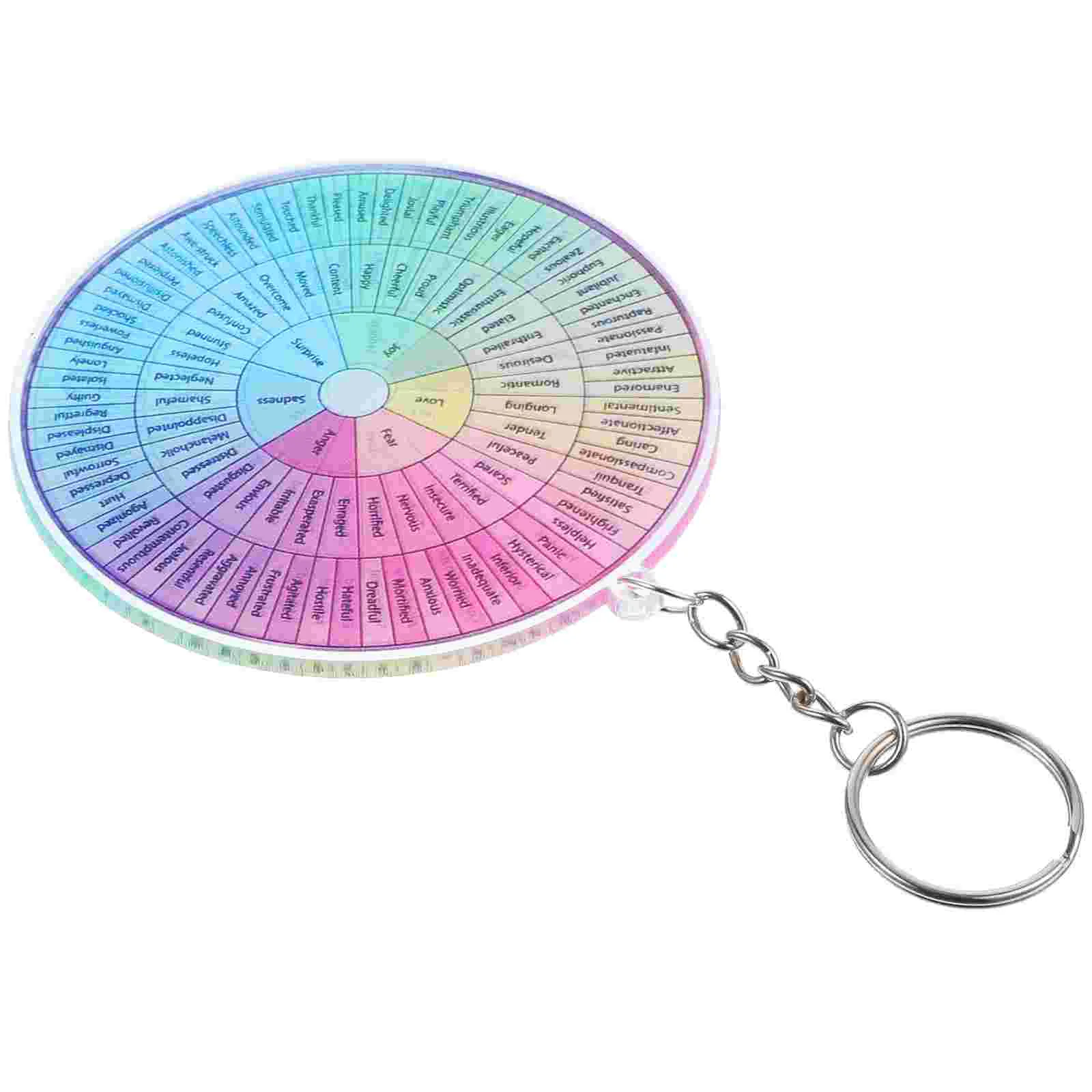 

Feeling Wheel Keychain Feeling Wheel Pendant Portable Feeling Wheel Metal Keychain Decor