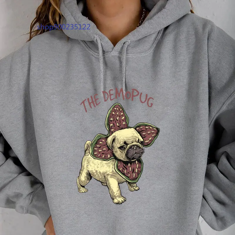 

The Demopug Hoodies Women Print Harajuku Stranger things 4 Sweatshirt Fashion Design Streetwear Loose Cotton Unisex Hoodies