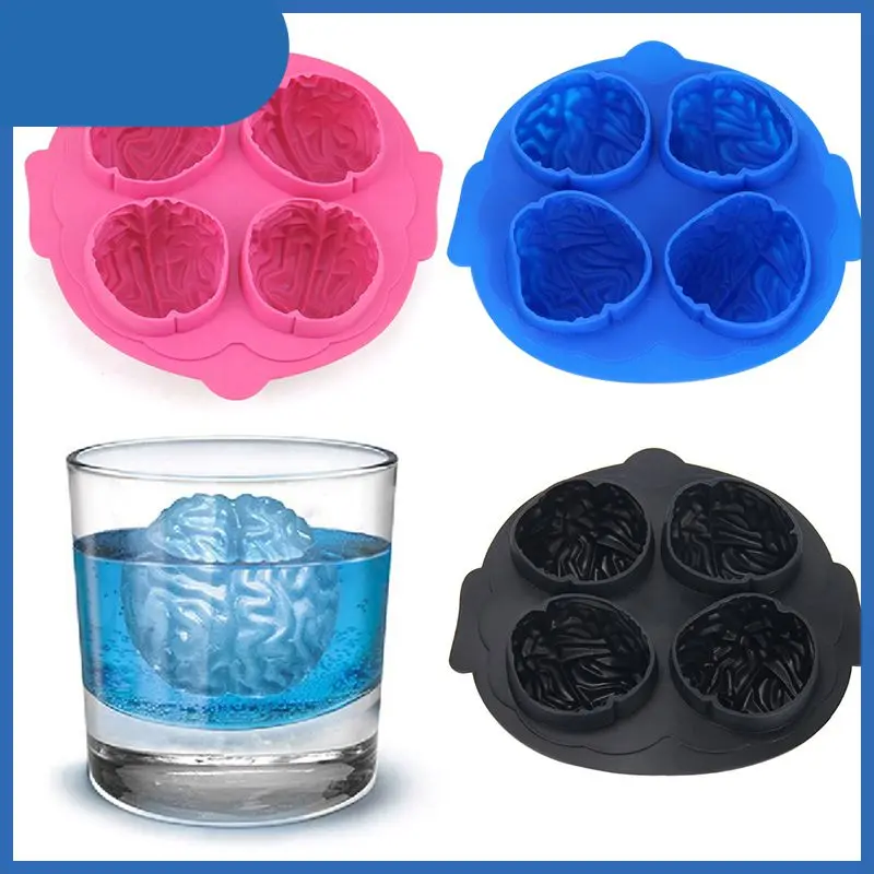 

Funny Brain Freeze Ice Cubes Maker 4 Form Freeze Tray ,Bar Party Romantic Cocktail Party For Drink Ice Halloween Tricks