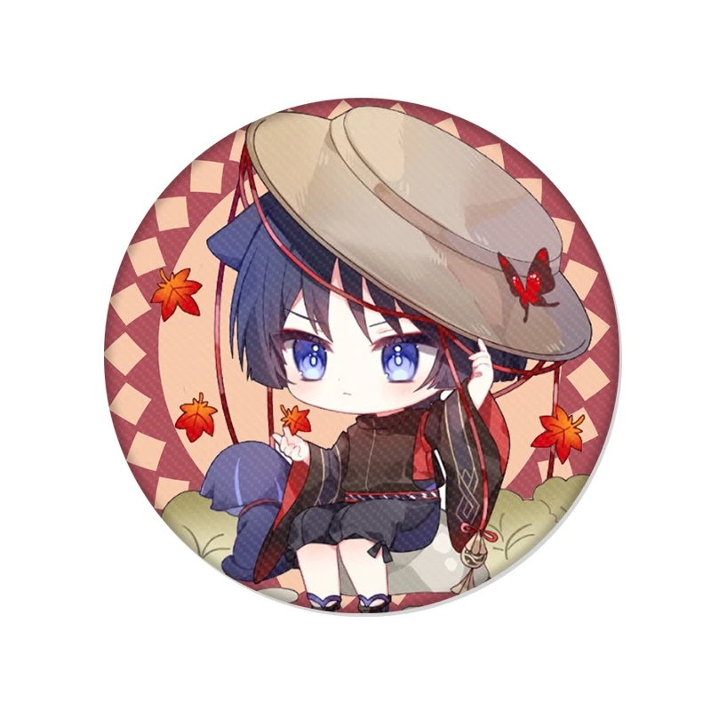 Аниме Genshin Impact Wanderer Косплей Кот серия симпатичный значок ambito