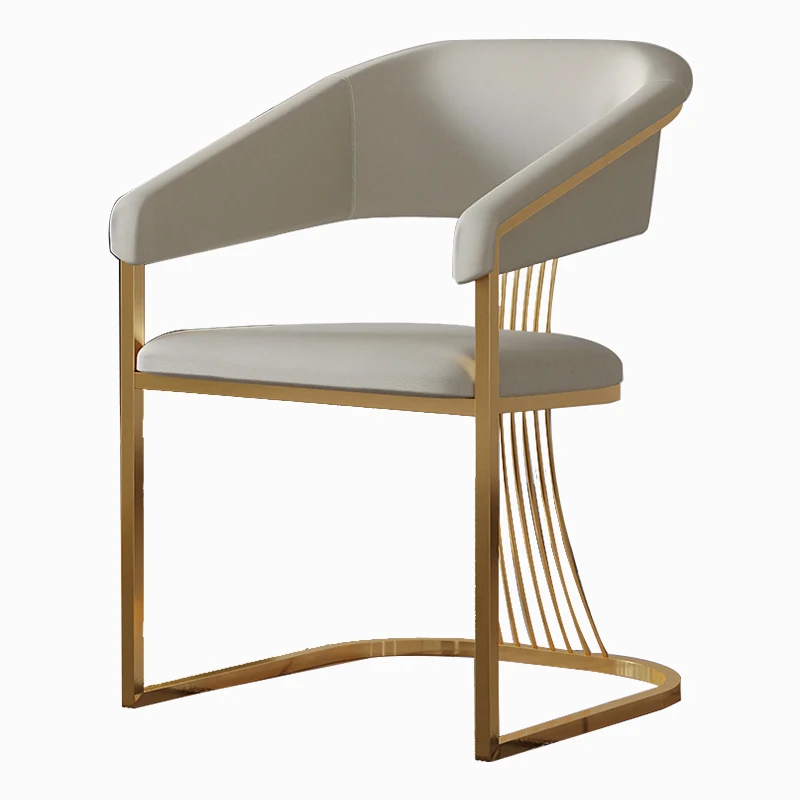 

Роскошный дизайн, мягкие стулья в стиле лофт для гостиной, спинка, обеденная комната, золотистая зеркальная современная мебель для бара и дома