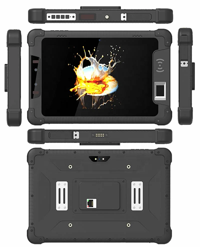 

Android 9 Quad-core 2.0GHz 8 Inch Rugged Tablets Pc Support Optical Fingerprint Scanner WiFi With RS232 Serial Port