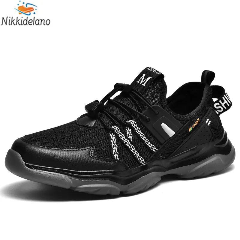 

Men Summer Casual Shoes Fashion Breathable Walking Shoes Thick Sole Boat Shoes Soft Flat Men Shoes Outdoor Non-slip Men Sneakers
