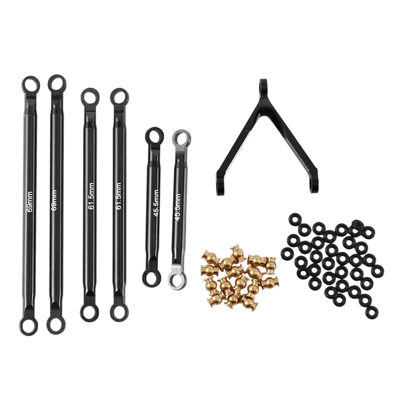 

for Axial SCX24 90081 1/24 RC Crawler Car Upgrade Parts Metal Link Rod Tie Rod Suspension Links Set AX31613 Accessories