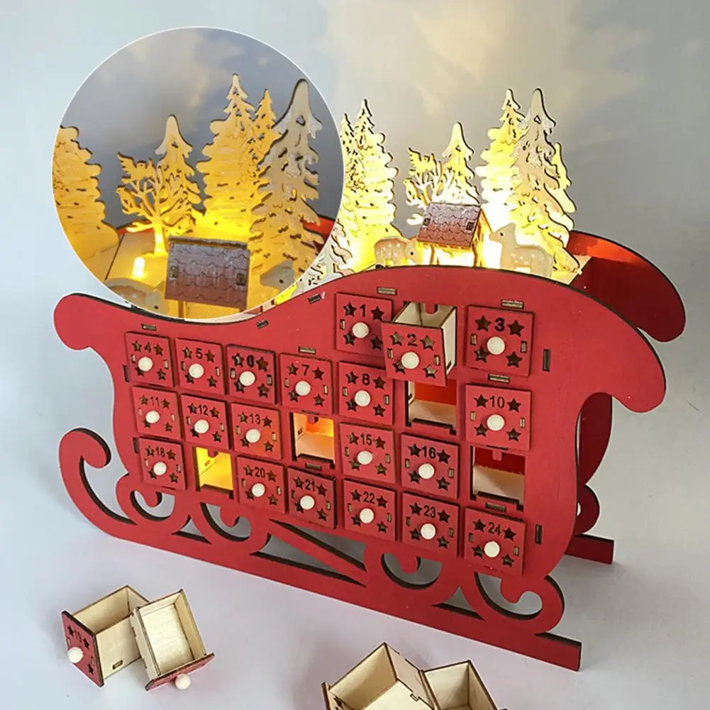 

Xmas Countdown Calendar Excellent Delightful Perfect Gift Tree House Sleigh 24 Countdown Calendar New Year Decor for Party