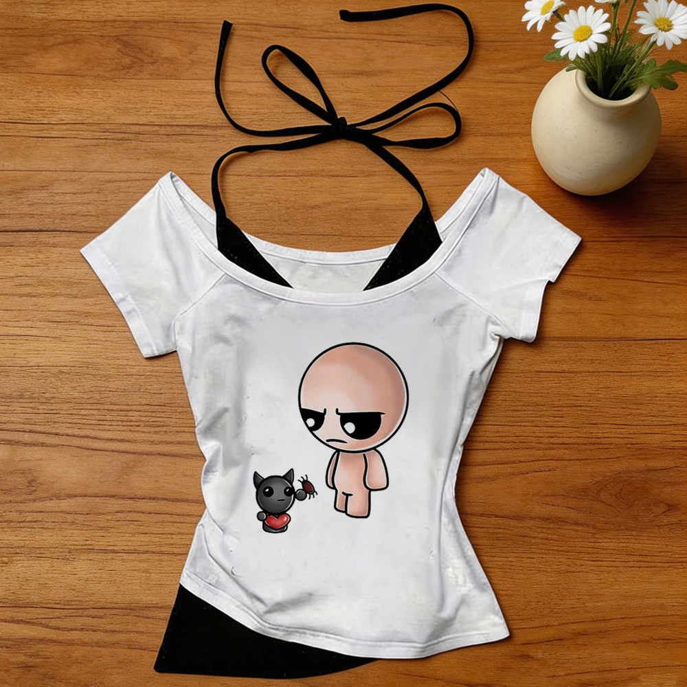 Фото The Binding of Isaac укороченный топ женская футболка в стиле дольетт джоджифуку гранж бэдди манга дольетт вечеринка 2000-х годов №3