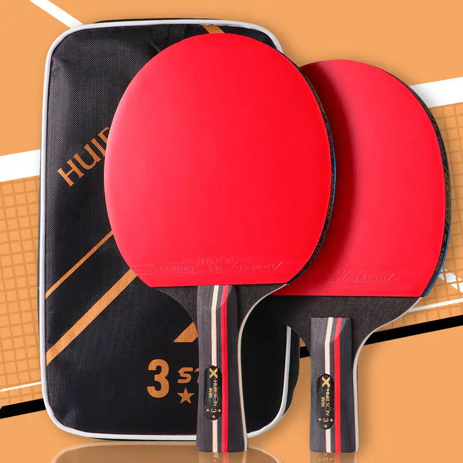 3-звездочная ракетка для настольного тенниса HUIESON горизонтальная и прямая