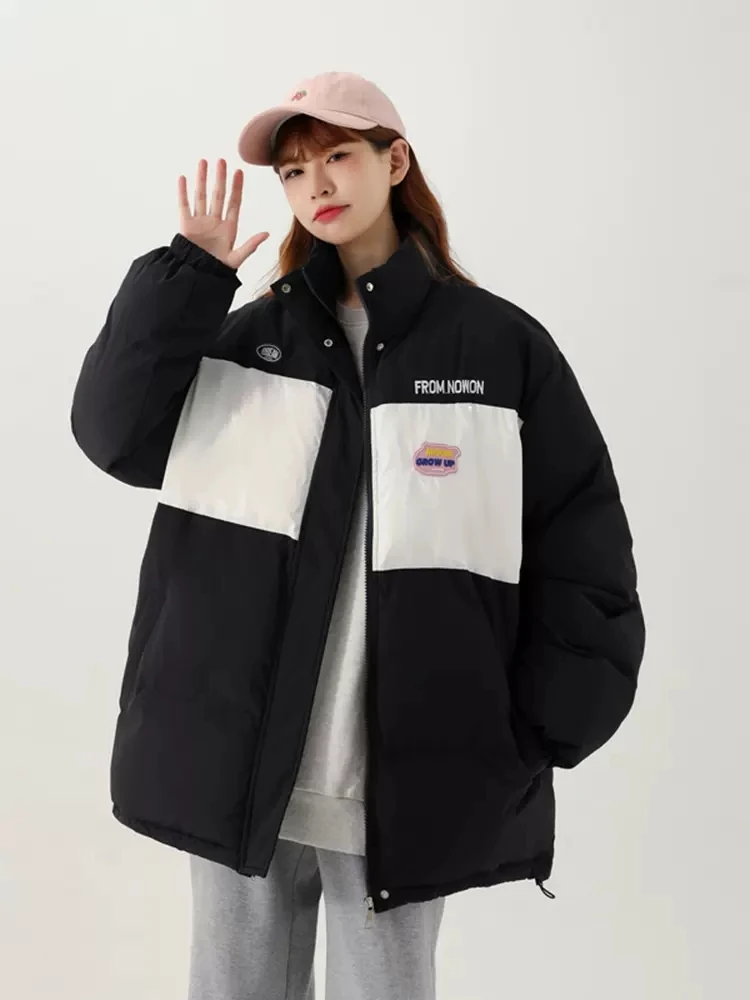 

Новинка 2023, зимние пальто, Женская одежда оверсайз, зимние свободные хлопковые куртки, короткая верхняя одежда для девочек fp640