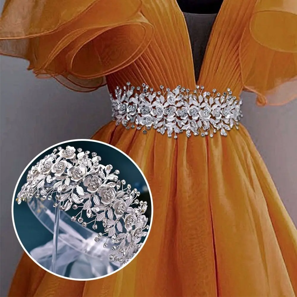 Элегантный свадебный пояс для невест жениха с кристаллами и цветами