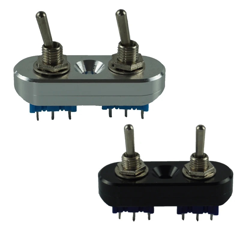 

Universal Aluminum Motorcycle Handlebar Switch For Horn Headlight ON/OFF/ON Button Black and Silver Toggle Grip switch