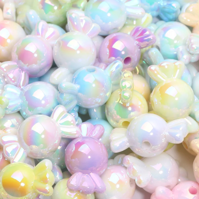 10 шт., градиентные разноцветные акриловые бусины-разделители, 11 х21 мм