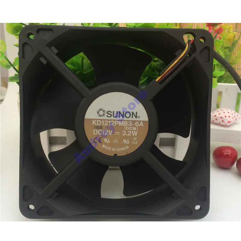 KD1212PMB3-6A 12 см 12038 в 3 2 Вт вентилятор охлаждения с двойным шарикоподшипником 3100