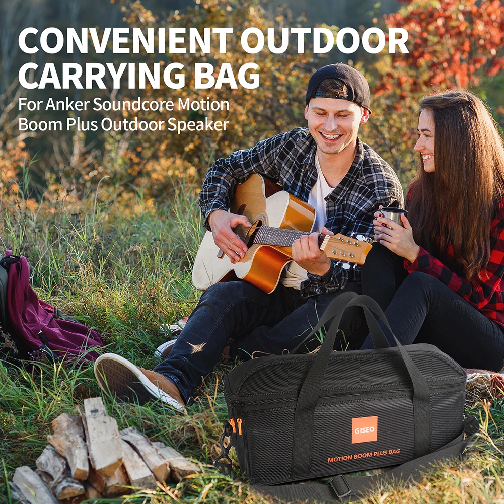 

Waterproof Speaker Bag Case Adjustable Strap Oxford Cloth Travel Carrying Case Anti Scratch for Anker Soundcore Motion Boom Plus