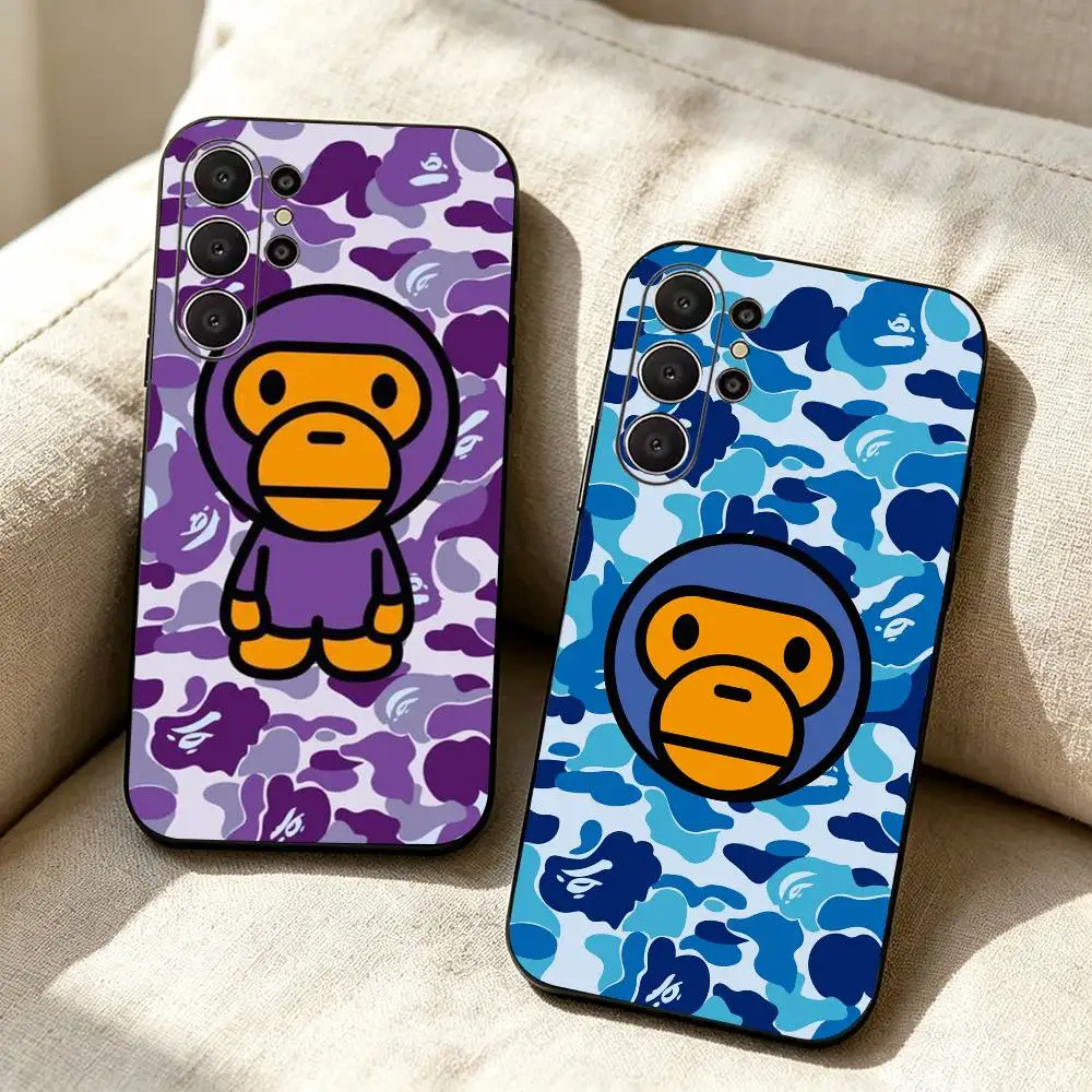 Фото Чехол для телефона Streetwear Monkey Bape, черный, из мягкого силикона, для Samsung Ultra S26, S24, S21, S22, S23, S30, Plus, Lite. №1
