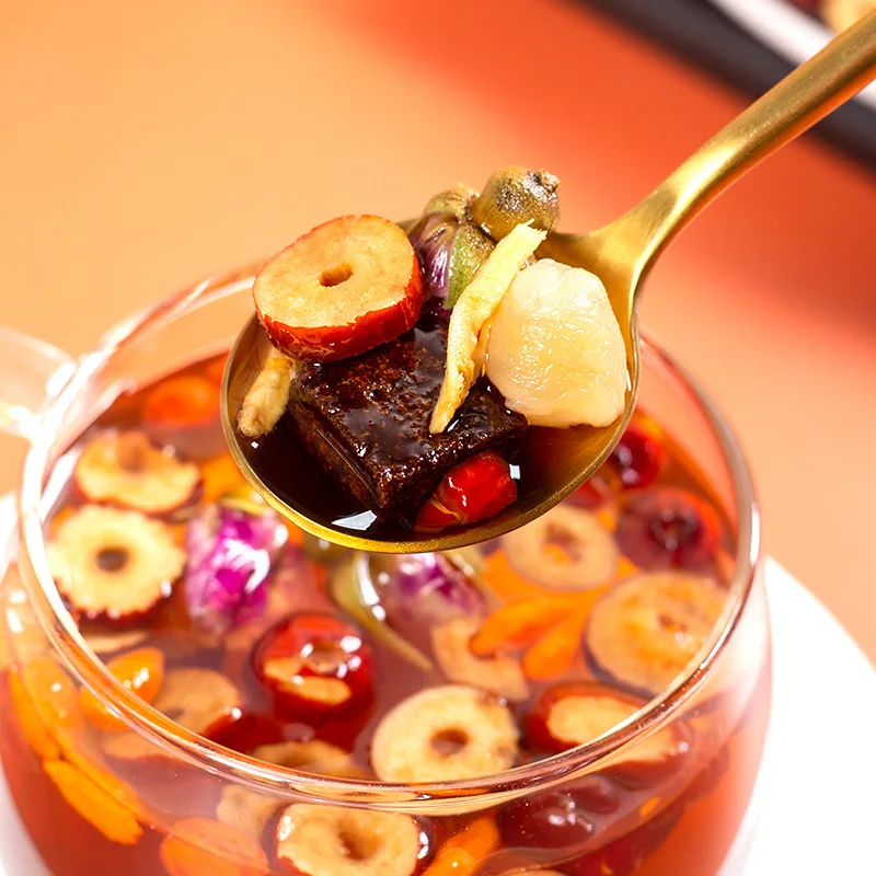Yuda черный сахар имбирь jujube чай longan красный medlar Шелковый розовый 150 г 10 посылка |