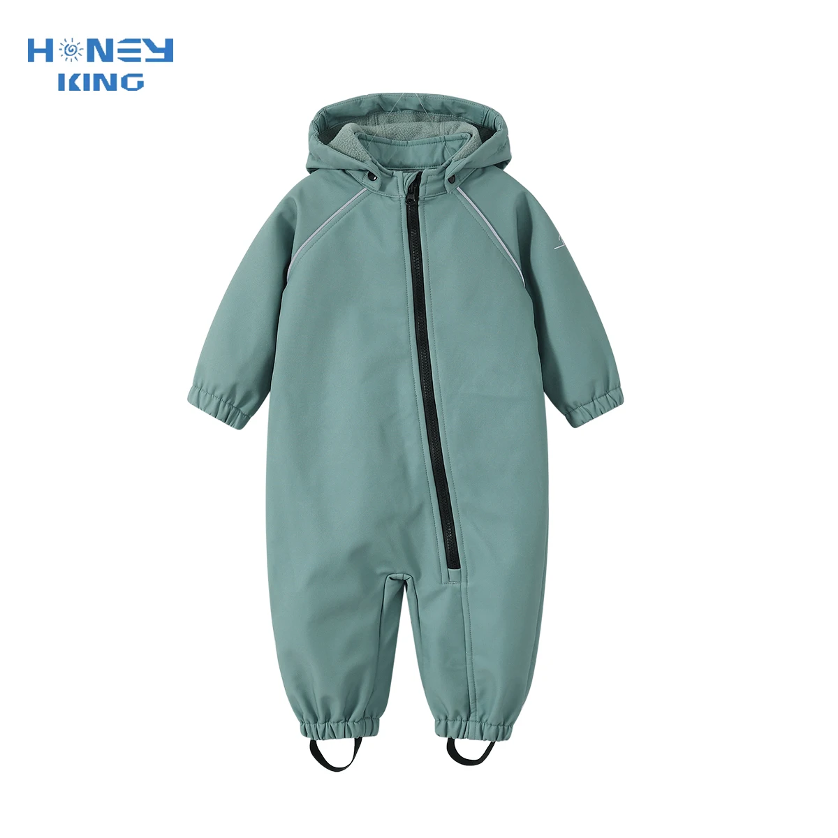 

HONEYKING Baby Softshell Overalls Onepiece Romper Outdoor Hooded Coveralls Fleece Waterproof Jumpsuit Boys Clothes Kids Playsuit