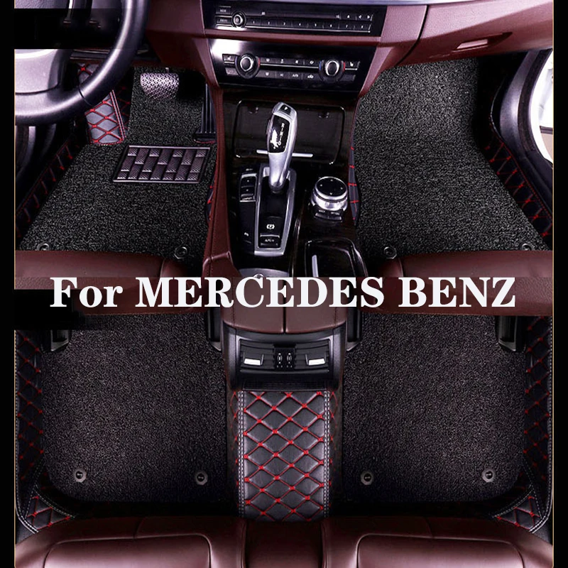 

Высококачественный индивидуальный двухслойный съемный автомобильный напольный коврик с алмазным рисунком для MERCEDES BENZ B-Class W245 W246 C(AMG Coupe)