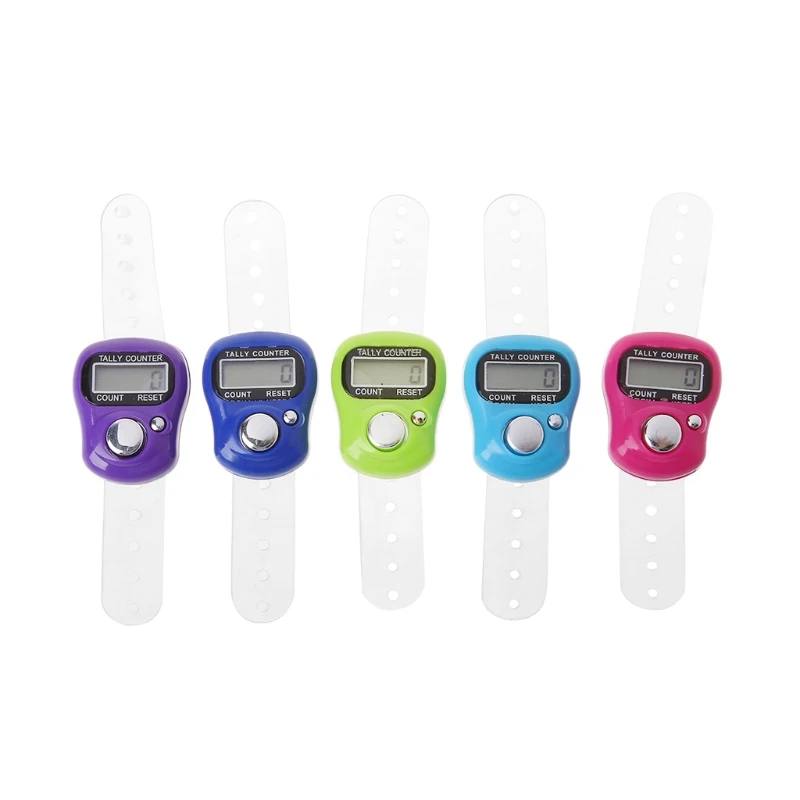 

Finger Counter Digital LCD Electronic Finger Counter Manual Clicker Number Lap Tracker Counter for People Muslims
