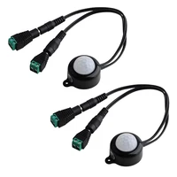 2 packs dc 5 24v pir infrared motion activated human body sensor switch touchless sensor with adjustable timer