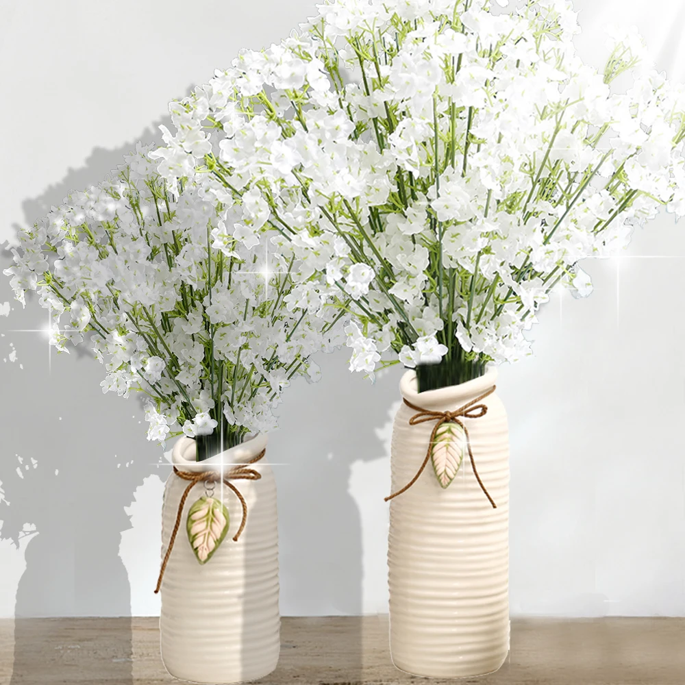 

Simulated White Flower Artificial Plants Flowers Fake Plant for Party Garden Arrangement Home Decor Man-made Bloom Wedding Craft