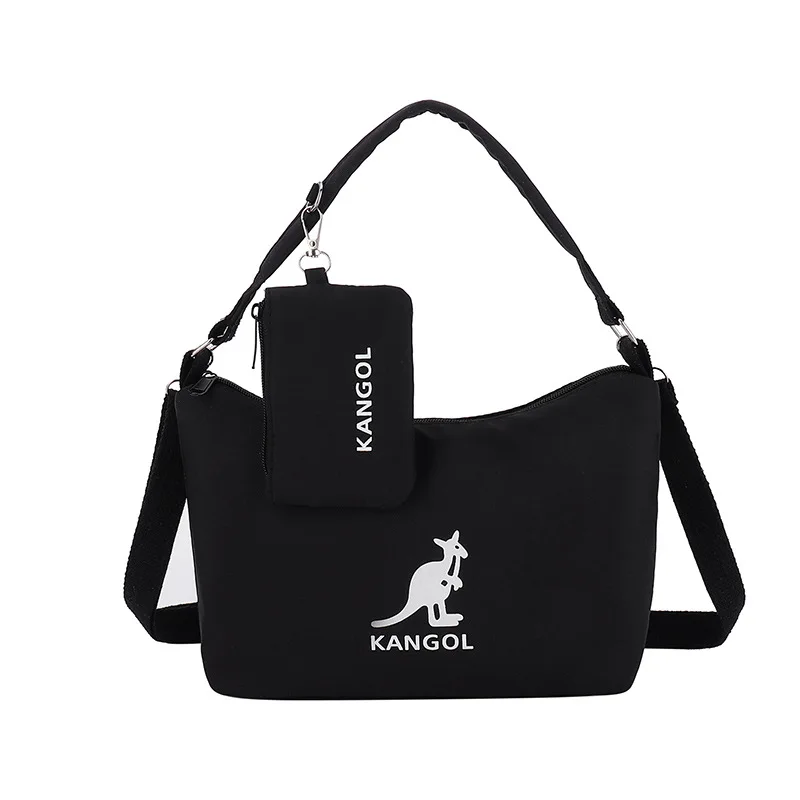 KANGOL Shoulder Bags Zipper One Shoulder Underarm Bag Versatile Fabric Crossbody Bag for Women's Niche Casual Messenger Bags