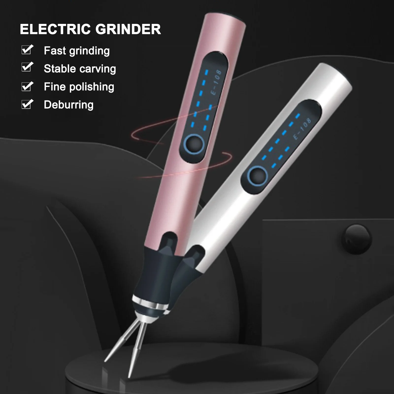 

Grinder Speed Regulating Mini Carving Pen Rechargeable Lithium Electric Grinding Machine for Nail Polishing Electric Grinding