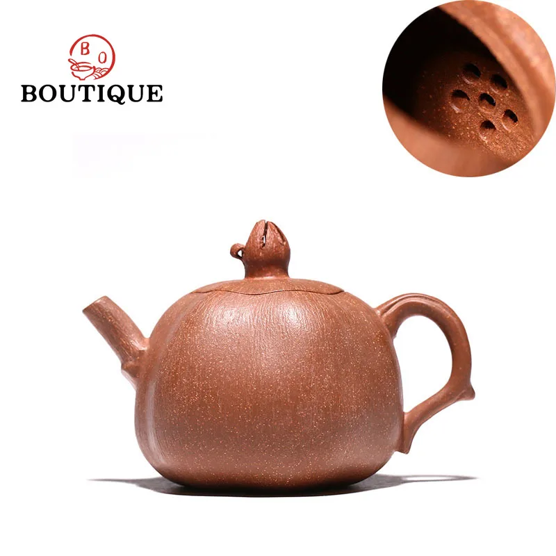 

80ml Yixing Purple Clay Teapot Famous Handmade Simulation Pomegranate Model Tea Pot Samll Kettle Chinese Zisha Teaset Collection
