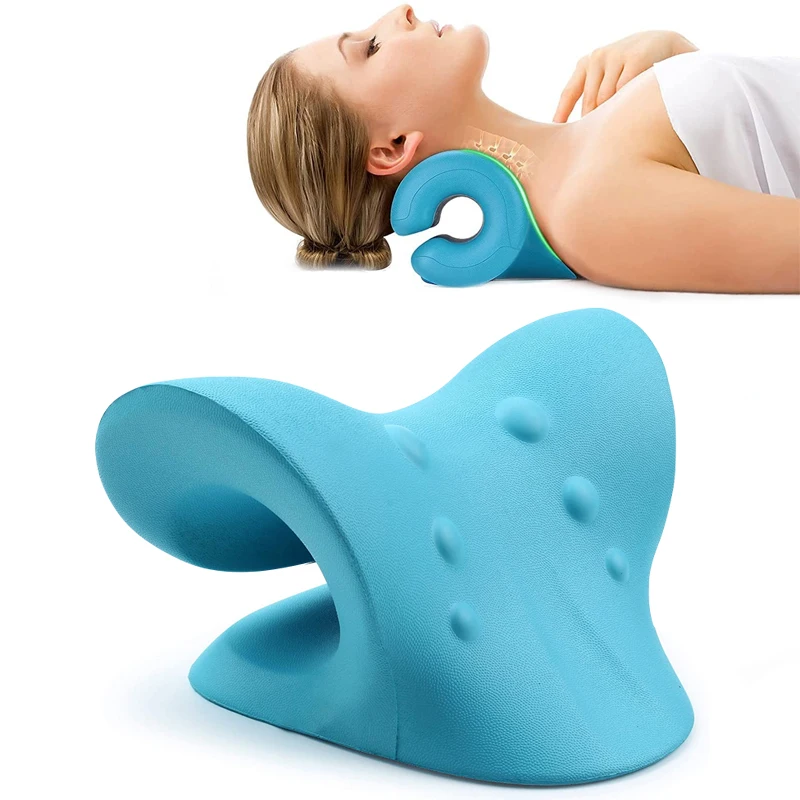 

Neck Shoulder Relaxer Cervical Spine Stretch Muscle Relaxation Traction Stretcher Massage Pillow Relieve Pain Spine Correction