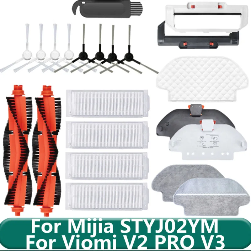 

Filter Roller Side Brush Mop Rag Cloth for Xiaomi Mijia LDS / STYJ02YM / for Viomi V2 PRO V3 SE Mop 2S Cleaner Spare Parts