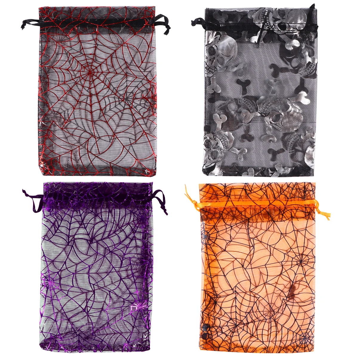 

50pcs Small Gauze Gift Drawstring Bags Mixed Color Drawstring Organza Bags Drawstring Treat Bags Drawstring Candy