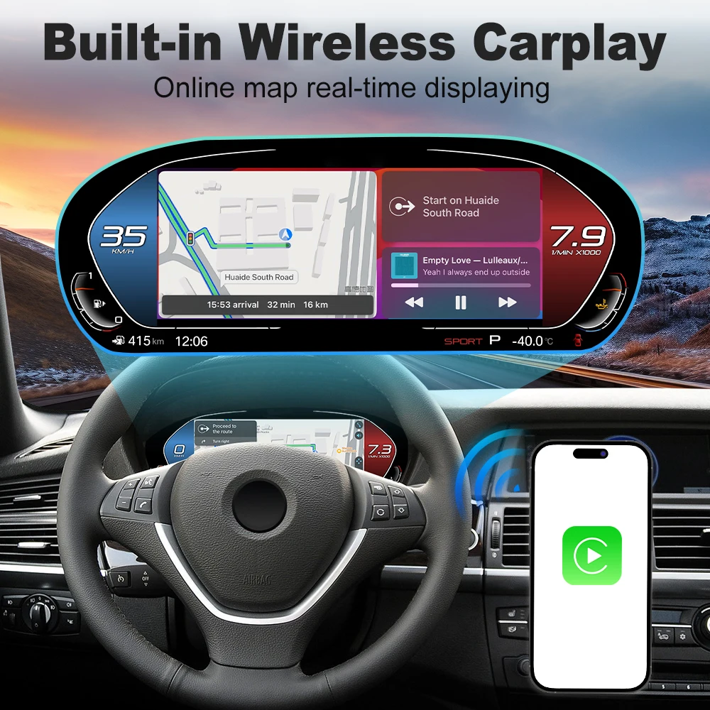 12 3-дюймовая цифровая приборная панель для BMW X5 E70 X6 E71 F15 F16 CCC CIC Цифровая с