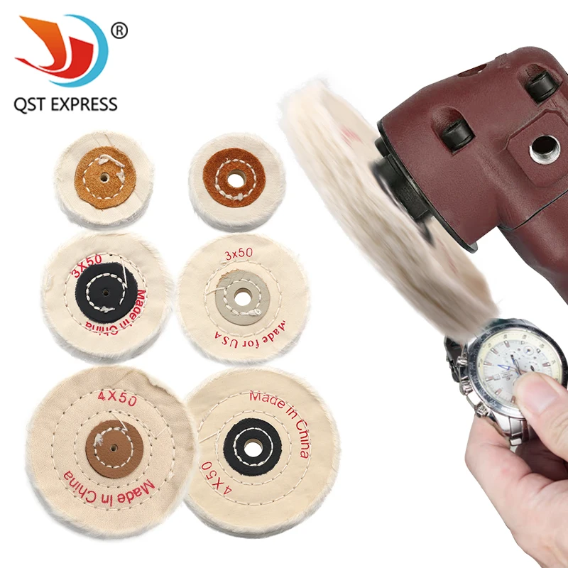 1 PC Cotton Polishing Wheel Cloth Buffing Wheel Arbor Buffer Mirror Polish Round Wheel layers Abrasive Tools