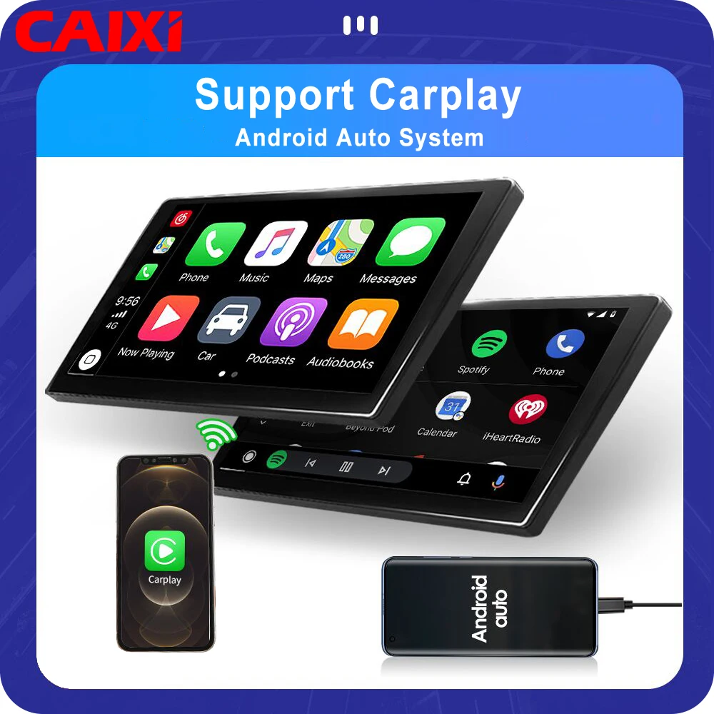 CAIXI 8-ядерный 4G + WIFI 7-дюймовый выдвижной экран 1 Din Android 10 Автомагнитола