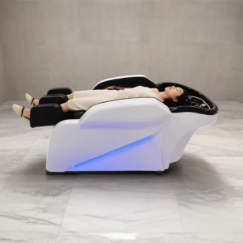 Парикмахерская кровать для мытья волос шампунь раковина спа-массаж бритье