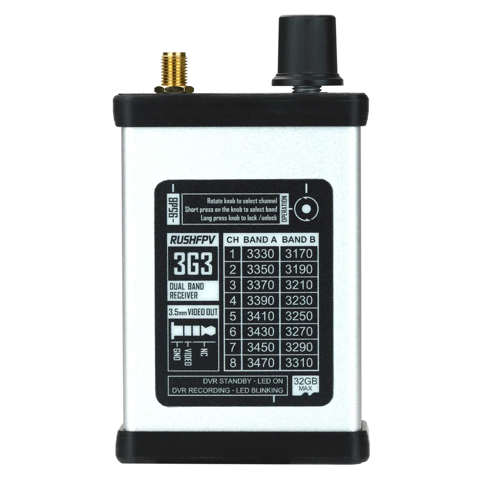 RushFPV 3 3G 2W VTX 8CH 2000MW Аудио Видео FPV модуль приемника передатчика 7-30V для