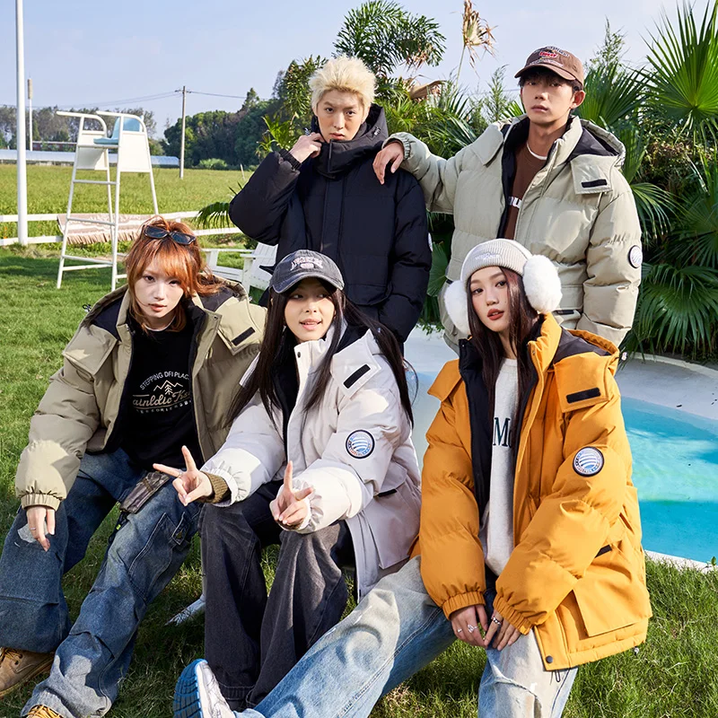 2024 мужская зимняя куртка модная уличная утолщенная теплая съемная парка с