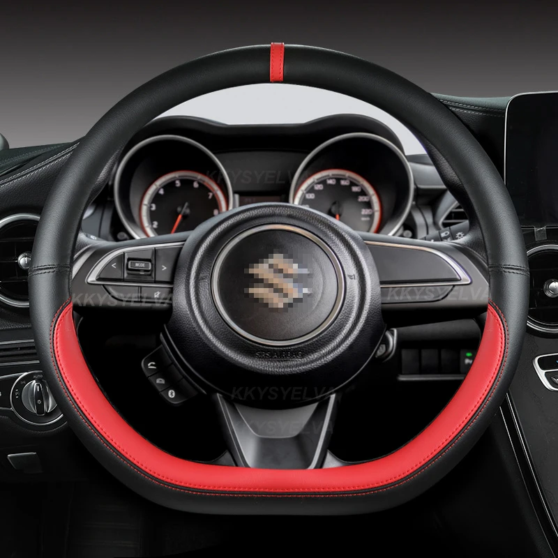 

Для Suzuki Swift 2017 2018 2019 2020 2021 2022 Спортивная искусственная кожа D-образной формы 38 см автомобильные аксессуары