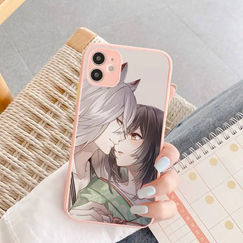 

Anime Kamisama Hajimemashita Tomoe Kiss Phone Case for iPhone X XR XS 7 8 Plus 11 12 13 pro MAX 13mini Translucent Matte Case