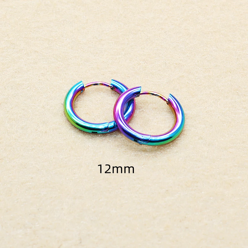 Серьги-кольца из титана 12 мм 2 5 316l нержавеющая сталь