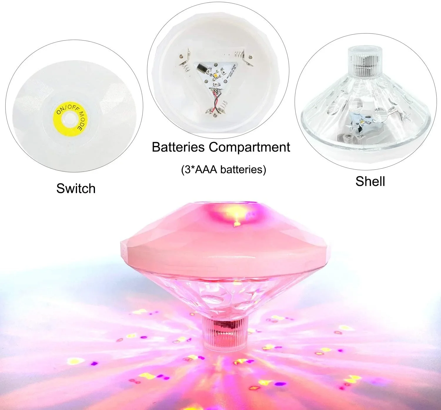 Водонепроницаемый Светодиодный Ночник Погружная Красочная Лампа Для Плавания