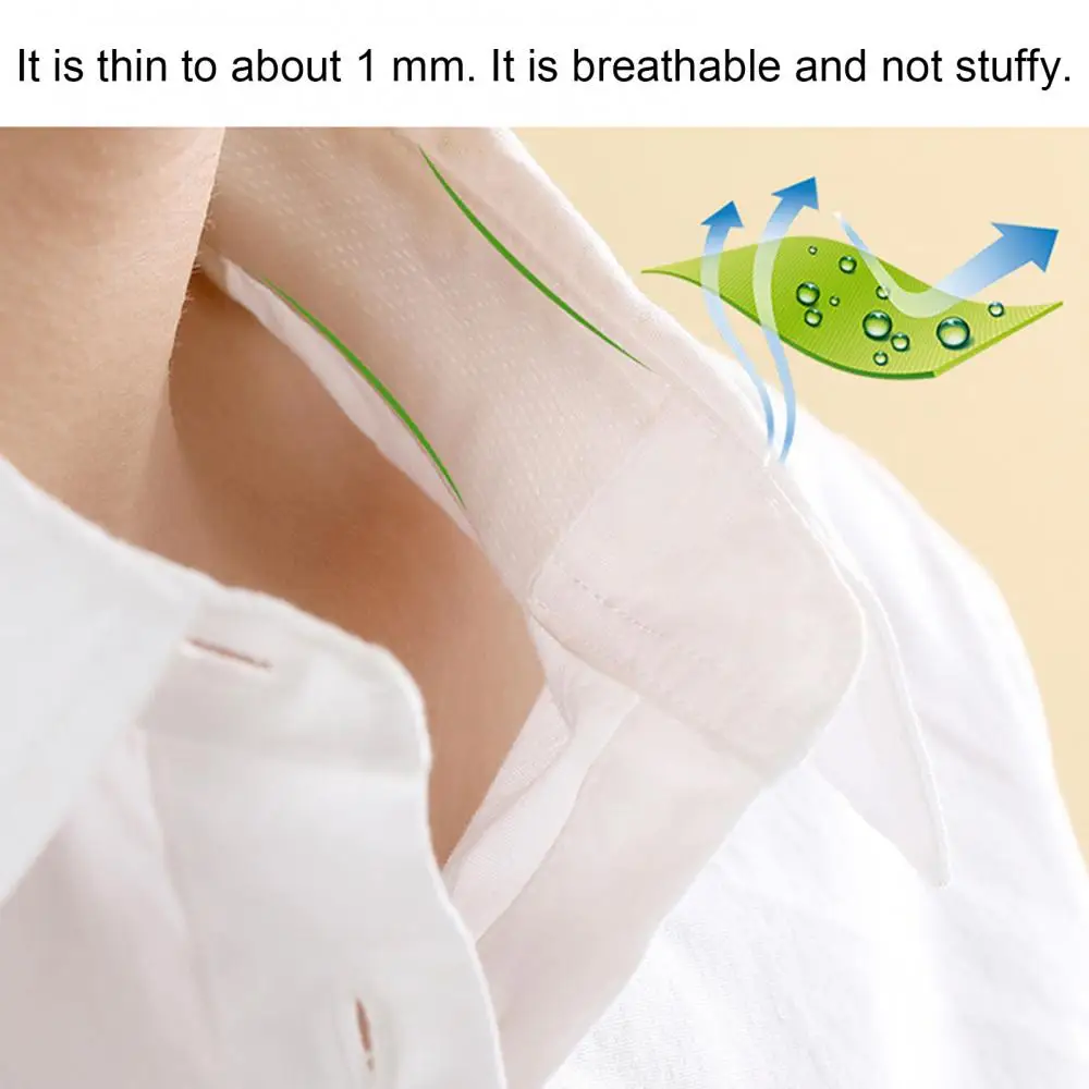 

8m Disposable Self-Adhesive Sweat Pads White T-shirt Collar Hat Anti-perspiration Pad T-Shirt Neck Collar Hat Absorbent Sticker
