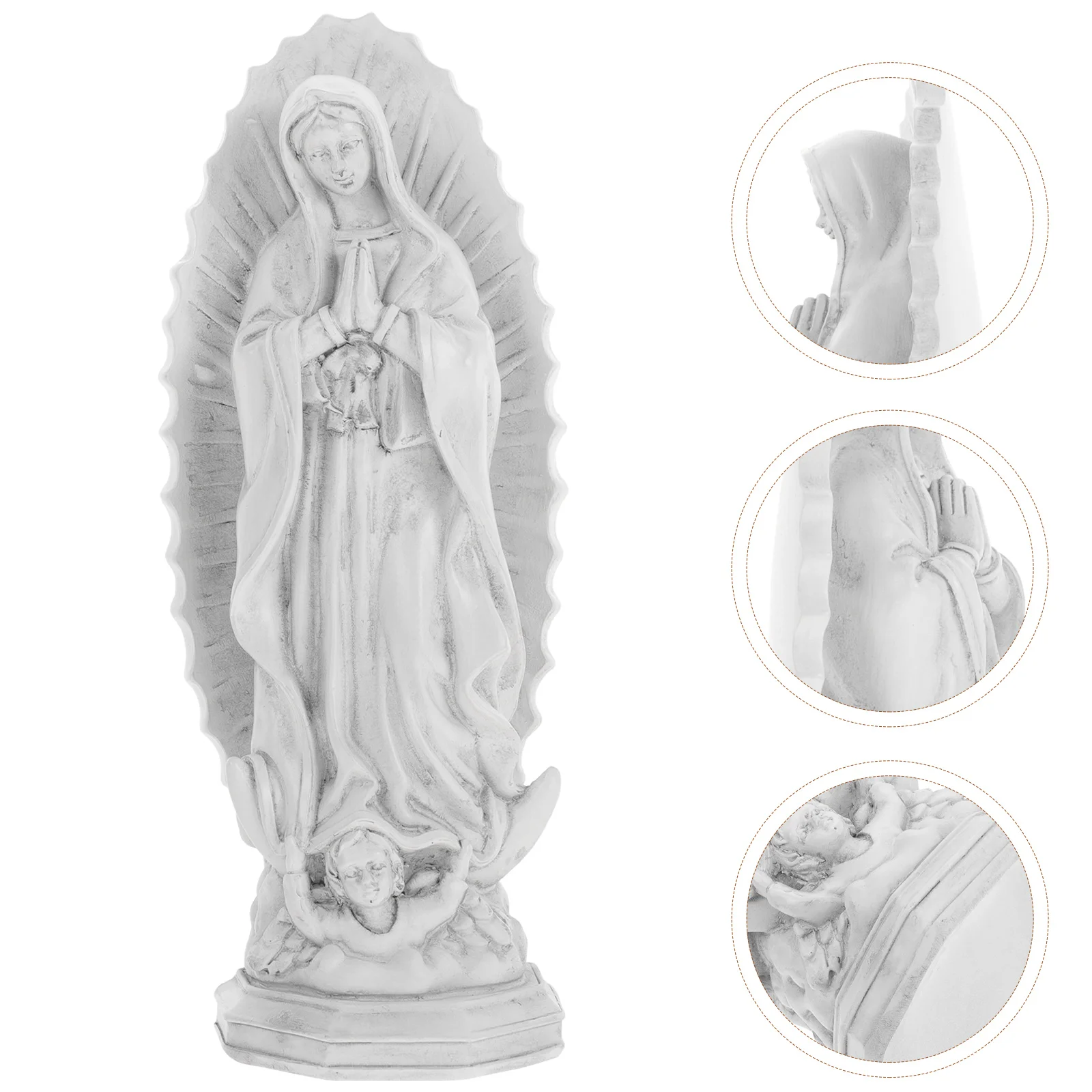 

Virgin Mary Statue Figurine Religious Our Christ Catholic Ornament Desktop Garden Decor Church Madonna Sculpture Lady Mother