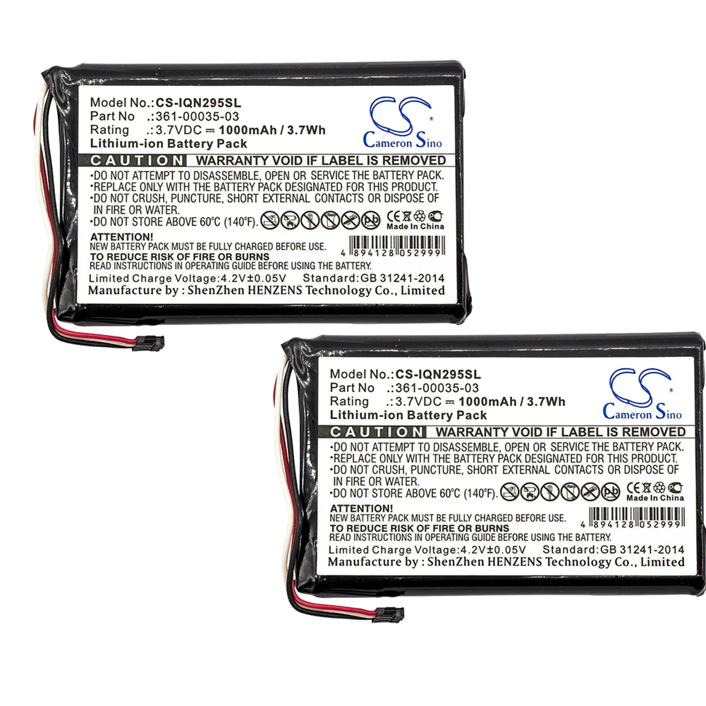 

Аккумулятор для Garmin Nuvi 2447 LMT, Nuvi 2447LT, Nuvi 2455LMT, Nuvi 2455LT 361-00035-03, 361-00035-07, 2 шт.