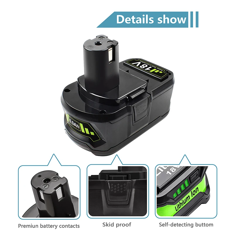 Литий-ионный аккумулятор для Ryobi ONE + P102 P103 P107 P109 P104 P105 зарядное устройство P117 18 в