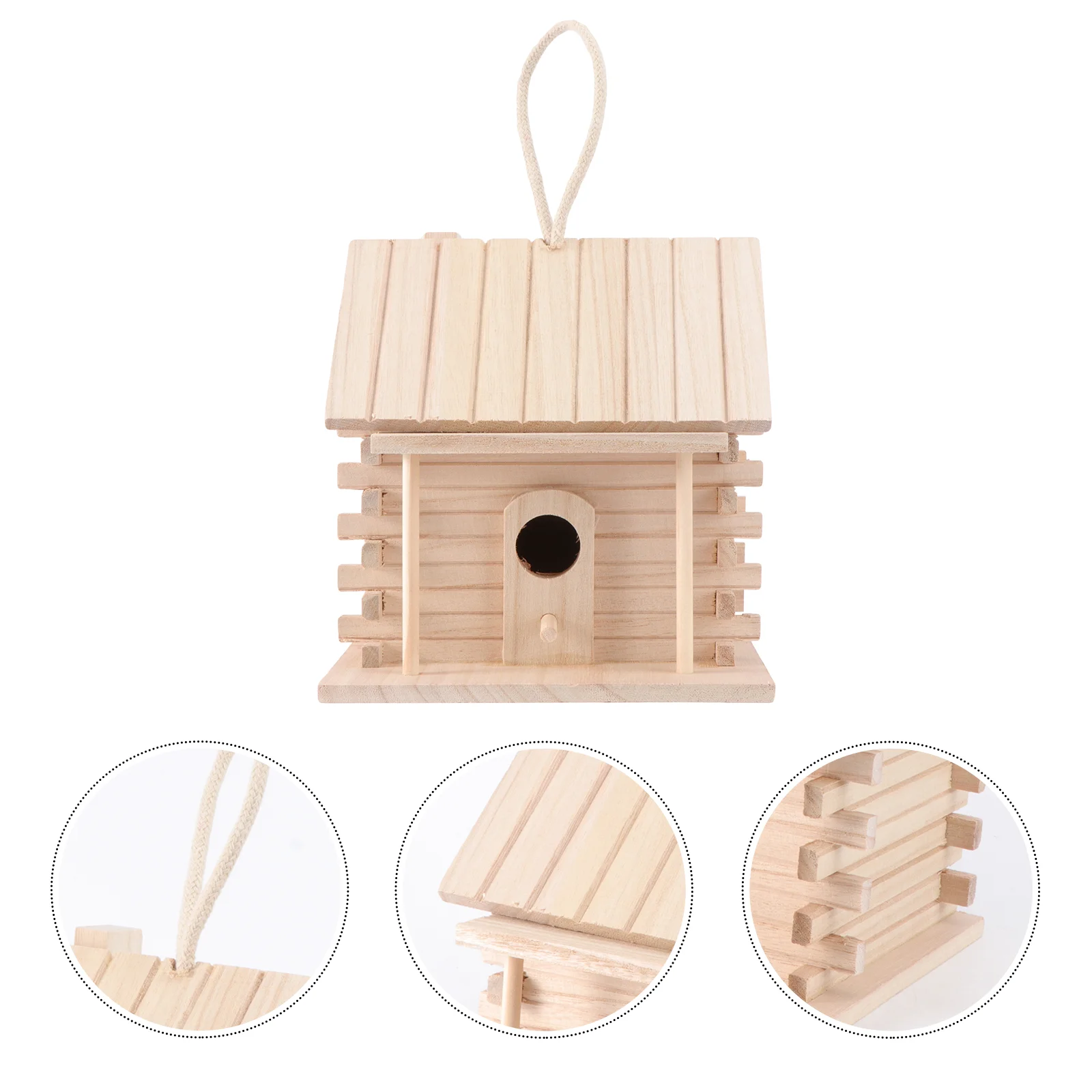 

Birdcage Outdoor Birds Accessories Goblincore Room Decor Nest House Wooden Simulated Artificial