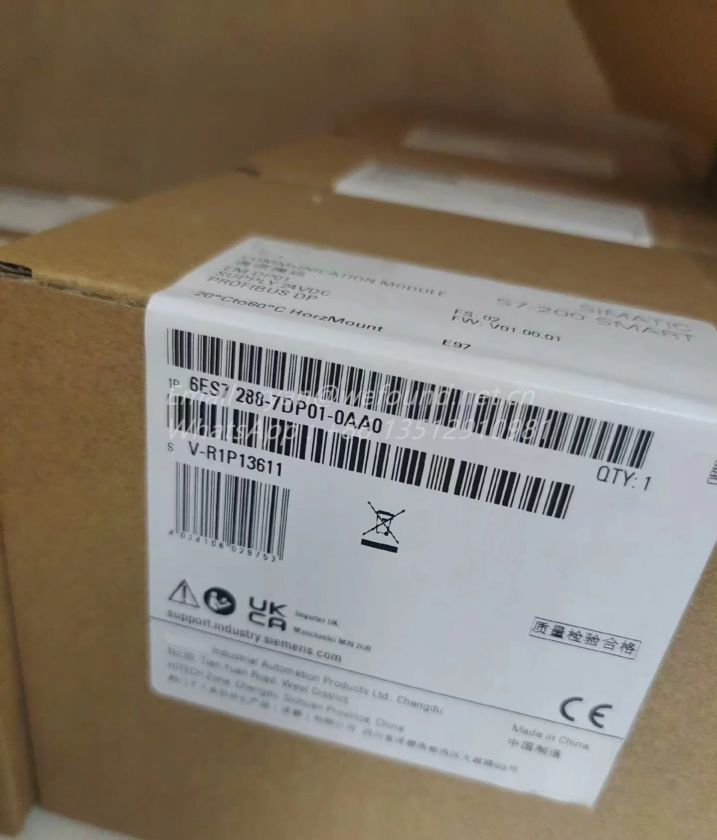 6ES7288-7DP01-0AA0 SIMATIC S7-200 SMART дополнительный модуль PROFIBUS DP