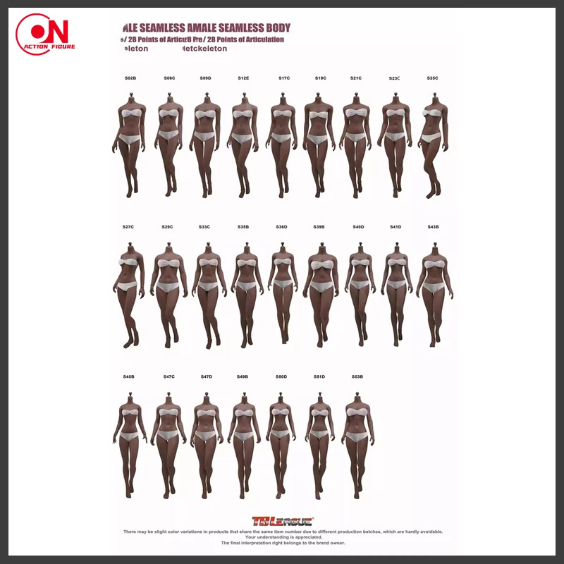 TBLeague 1/6 женская супер гибкая бесшовная кукла с темной кожей разные размеры TBL PH 12