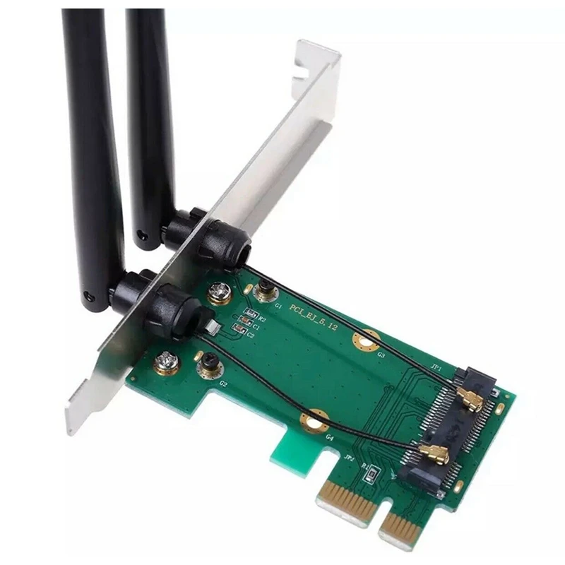 Беспроводная карта Wi-Fi Mini PCI-E Express адаптер с 2 внешними антеннами для ПК